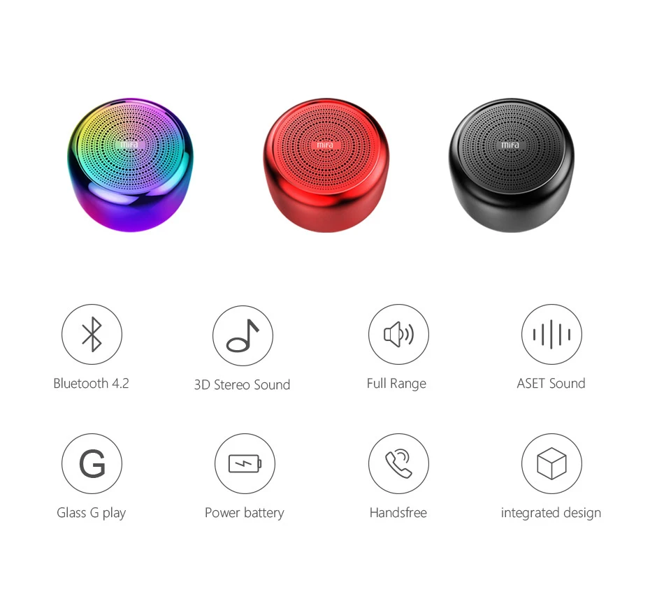 Mifa i8 портативный TWS Bluetooth динамик Handfree вызов алюминиевый сплав многоцветный корпус мини микрофон беспроводной Bluetooth 4,2 динамик s