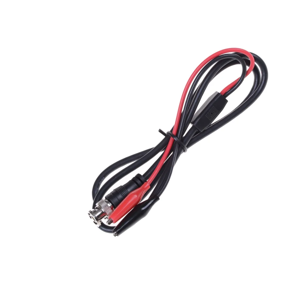 

BNC Q9 Roach Clip Male Plug to Dual Alligator Clip Oscilloscope DIY Test Probe Leads 100CM Crocodile Clips 1PCS