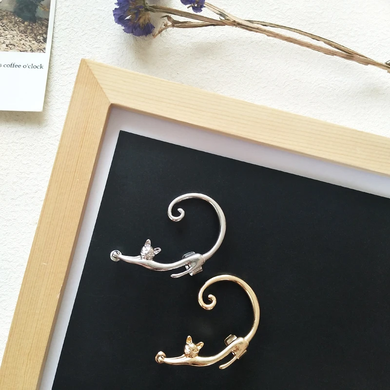 Cat Clip On Earrings Ear Cuff Earrings for Women 1PC ear clip earrings clip earrings ear clip ear accessories