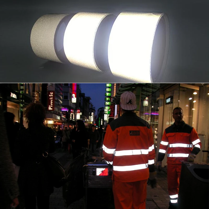 EN471 5cm width Gery Reflective Polyester Fabric for Clothing Free shipping RS-922 | Безопасность и защита