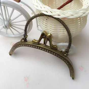 

16cm High Quality Antique Brass Metal Purse Frames with the shoe clasps DIY Bag Accessories 10 pcs