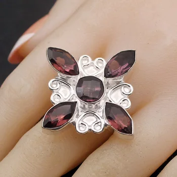 

Delicate Unique Charms Purple Amethyst925 Sterling Silver Color Women Jewelry Band Ring Size 9 TF549