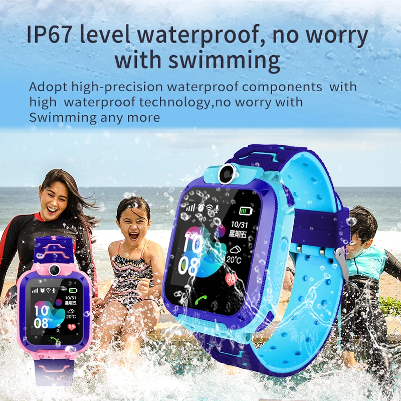 LIGE New Children Smart Watch Kids IP67 Waterproof LBS Positioning Voice Call Anti-lost Baby smartwatch SOS emergency call