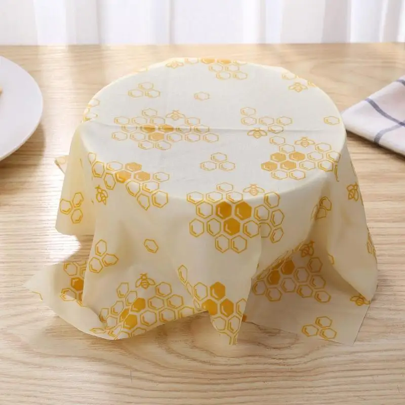 

3Pcs Reusable Wrap Seal Food Fresh Keeping Wrap Lid Cover Stretch Vacuum Food Wrap Beeswax Cloth Kitchen Tools