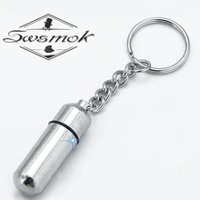 Sliver Cohiba Cool Gadgets Portable Gadgets Pocket Metal Cigar Punch Cutter Blade Key Ring Chain Bullet Style Draw Hole Cut