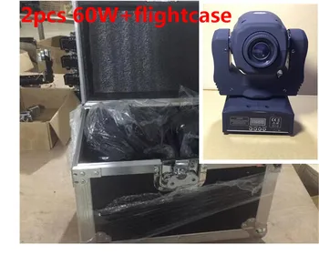 

2 PZ 60 W + flightcase LED Spot Moving Head Light/USA Luminums 60 W LED DJ Spot Light