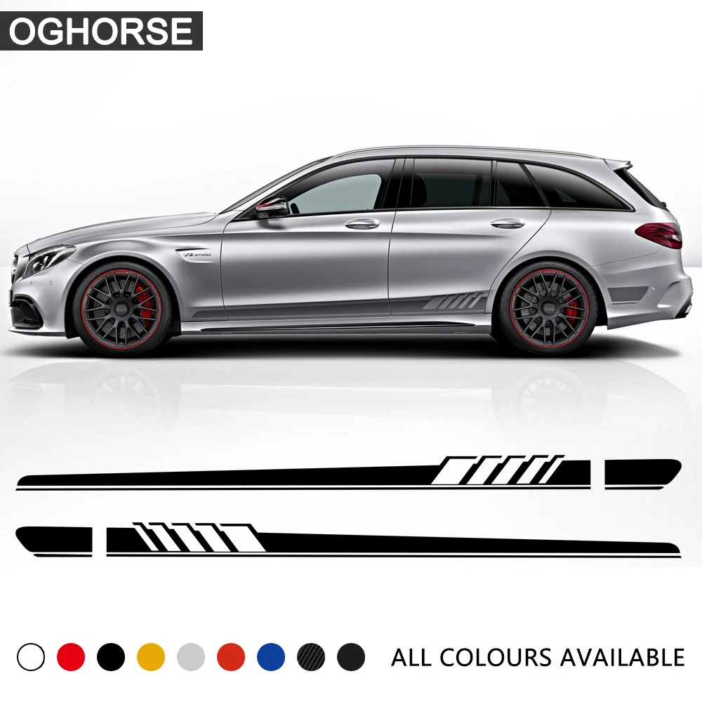 

5D carbon fibre/Gloss /Matte Black Edition 1 Style Stripe Sticker for Mercedes Benz S205 C Class Estate AMG