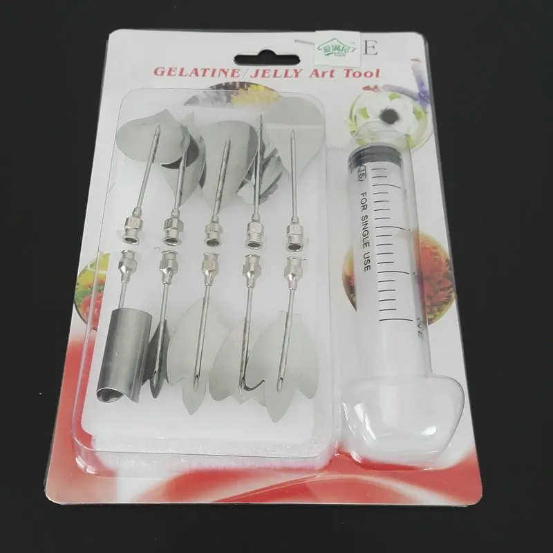 3d Gelatin Jelly Art Tools Jelly Cake Jello Art Tools Stainless Steel Pudding Nozzle Syringe