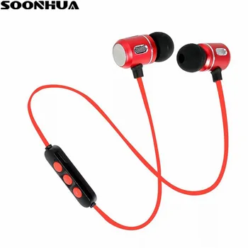 

SOONHUA Wireless Bluetooth Sports Running Earphone Magnetic Earpiece Headphone Stereo Headset For Mobile Phone