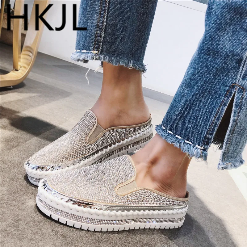 HKJL/женские тонкие туфли; коллекция года; сезон весна; стиль; обувь для отдыха на толстой подошве; универсальная обувь для студентов в Корейском стиле; A712