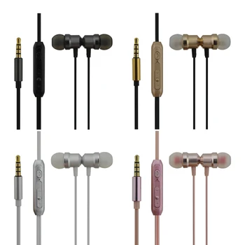 

qijiagu 3.5mm In-Ear Wired Earphone Headset Magnetic Control computer Smartphone With Mic for Phone MP3 MP4 PC