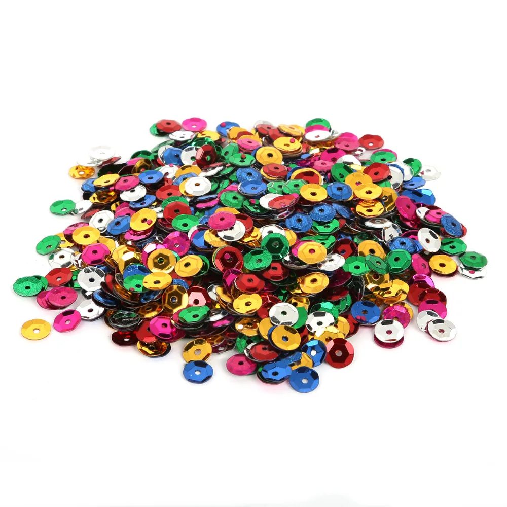 Mixed Color Size 4 6mm Round Cup Loose Sequins For DIY Clothing
