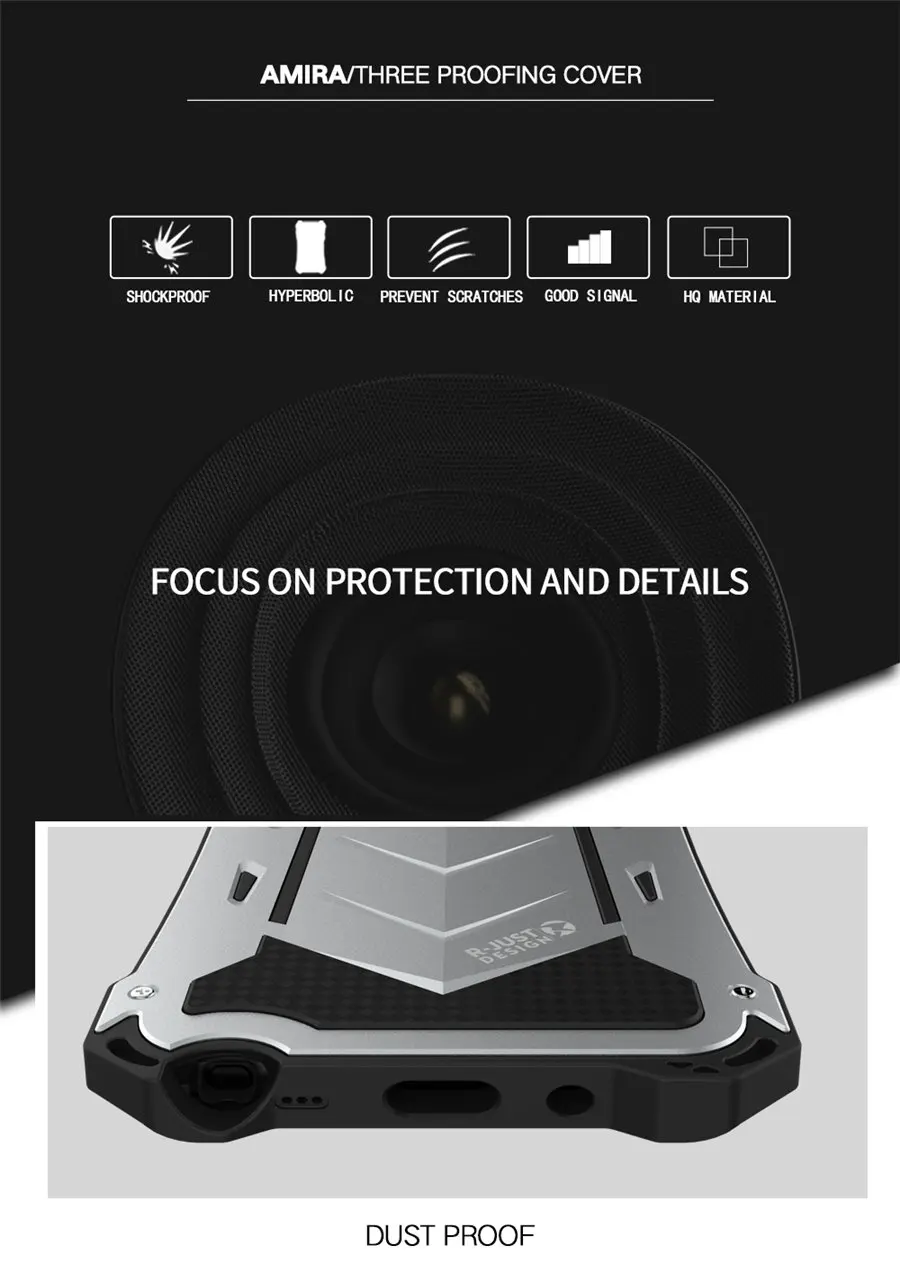 New Heavy Duty Case for Samsung Galaxy Note 9 Doom Armor Metal Case for Samsung Note 9 Original R-just Shockproof Cover (6)