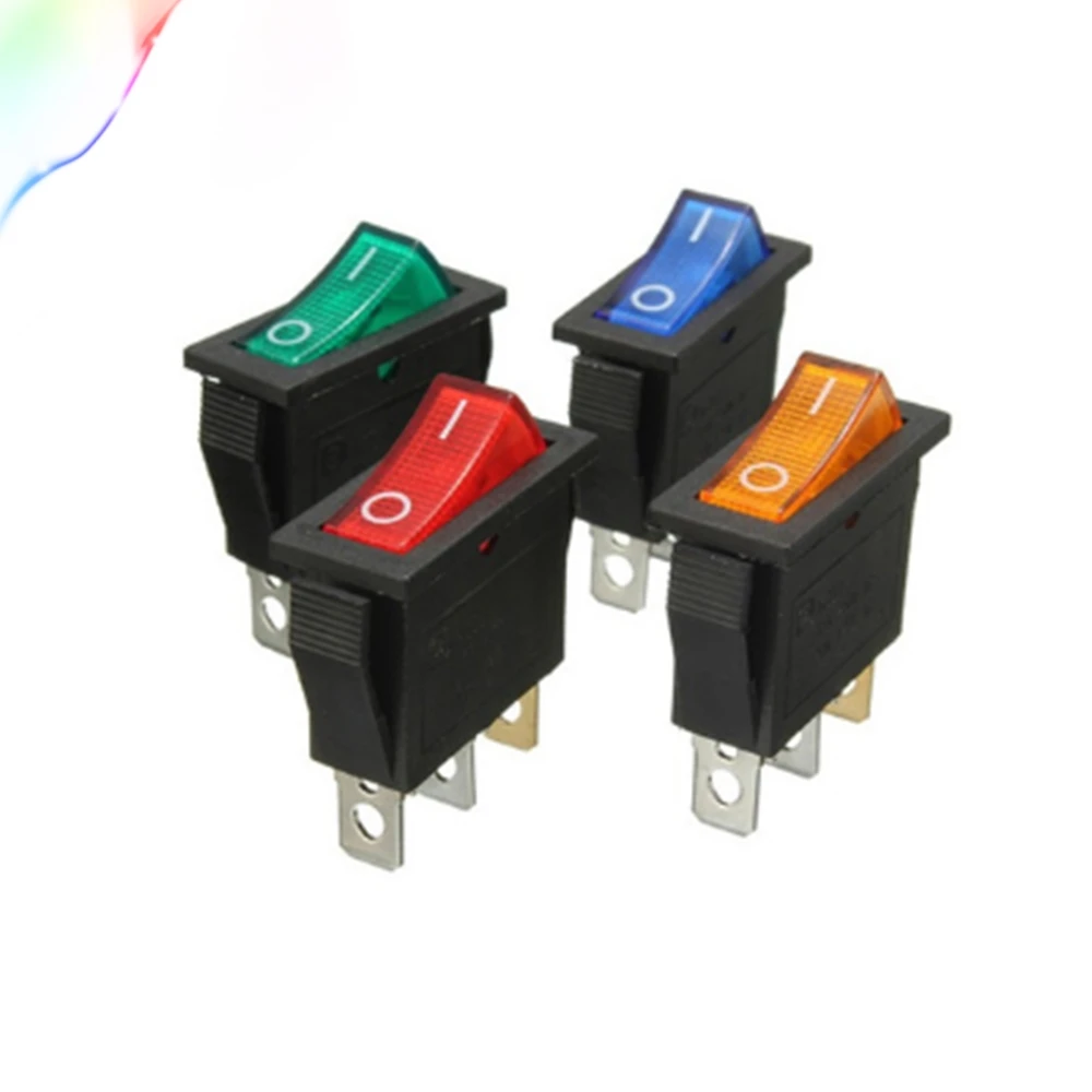 

1Pcs KCD3 Rocker Switch ON-OFF 2 Position 3 Pin Electrical equipment With Light Power Switch 16A 250VAC/ 20A 125VAC