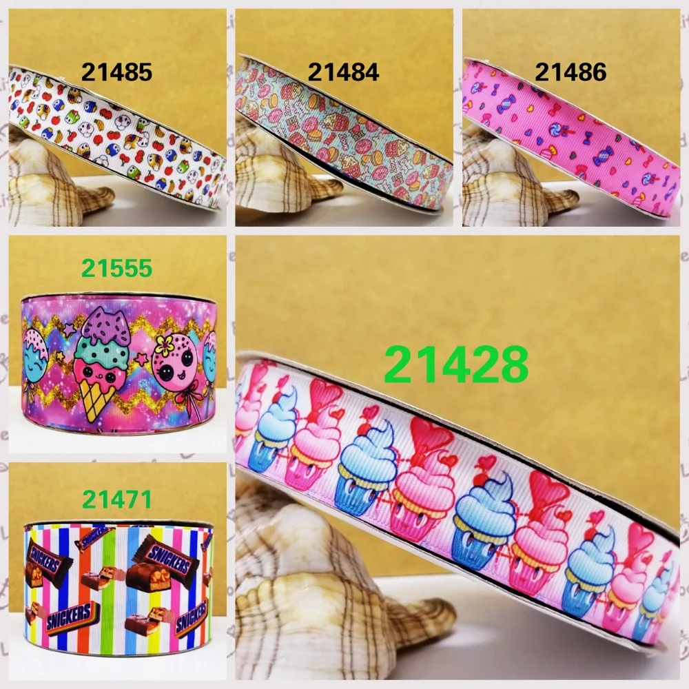 

Cartoon printed grosgrain ribbon ,satin ribbon 10 yards . 21428-