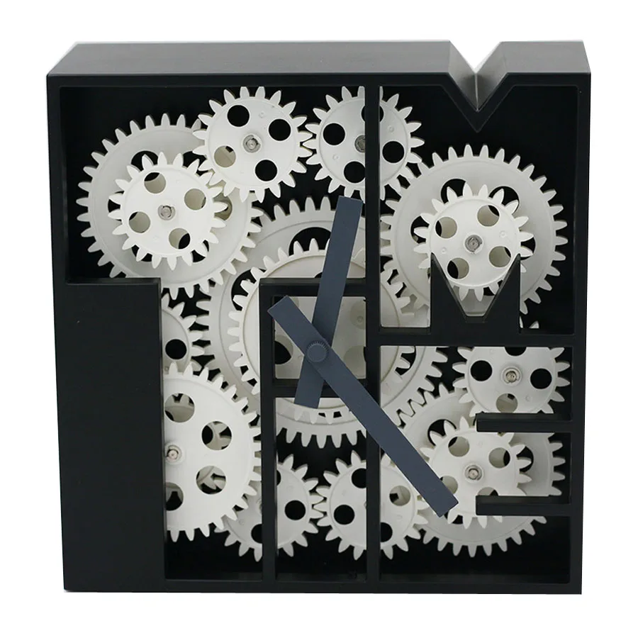 

Gear Clock Modern Design Geometry Rotary Table Clock Creative Kids Room Desk Watch Home Decor 6"