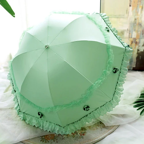 MRIDEA Retro Sunny and Rainy Umbrella Lace Vintage Umbrella Rain Women Travel Business Wife Girlfriend Gift - Цвет: H