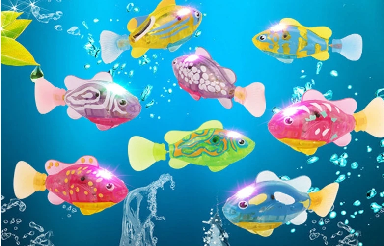 Новинка! Забавные Плавание электронный рыба активированный Батарея приведенный в действие ванна игрушечная рыба, робот для домашних животных для рыбалки бак украшения домашних животных рыб