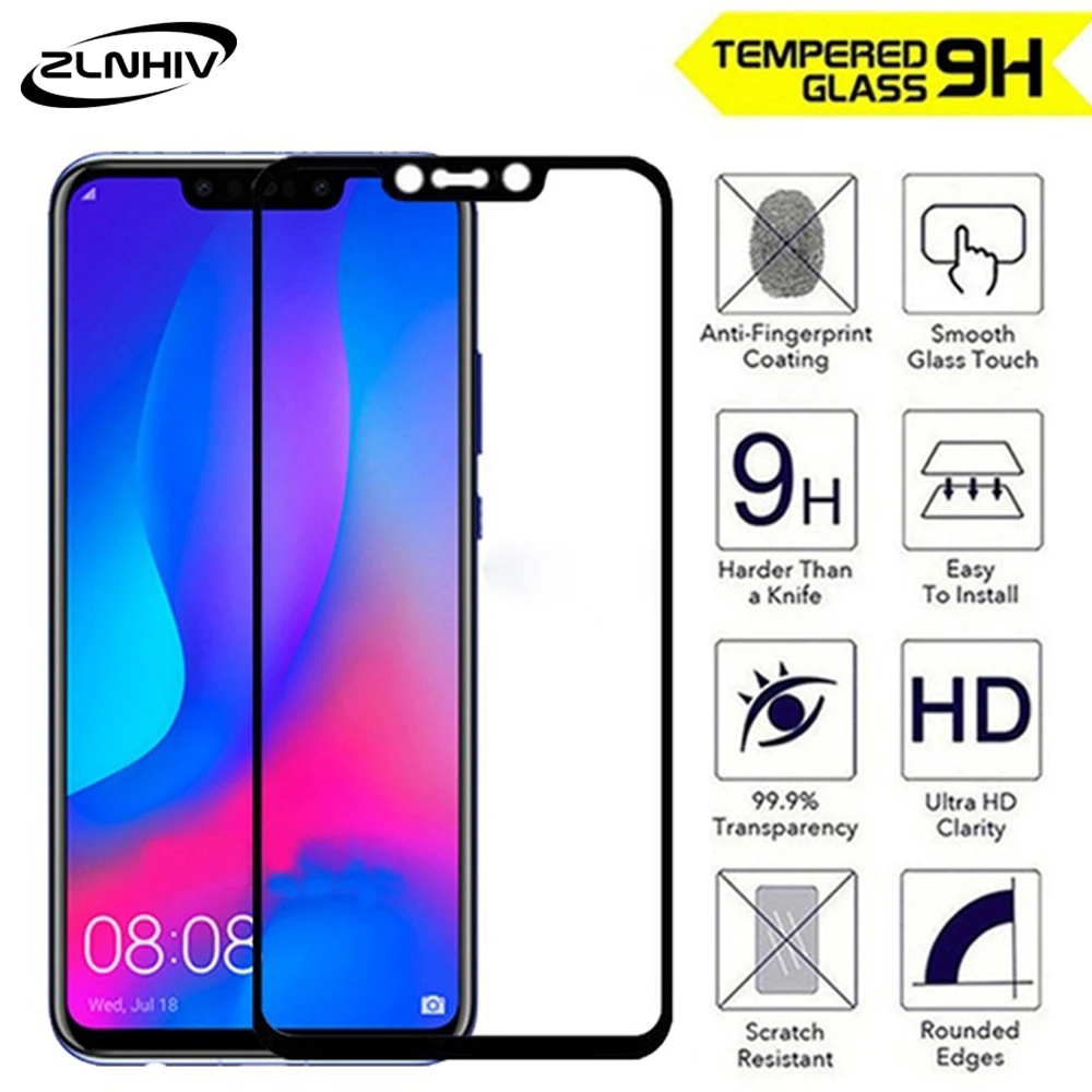 

ZLNHIV tempered glass for huawei nova 3 3i 3e 4 4e protective p smart 2018 2019 glass smartphone 9h film phone screen protector