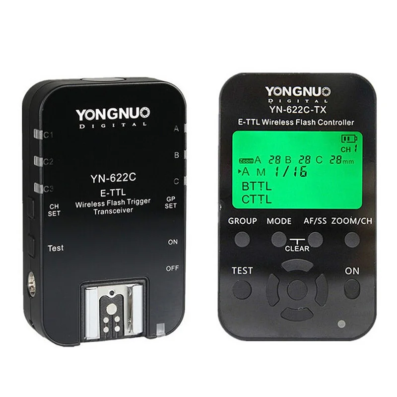 Yongnuo YN-622C-KIT или YN-622C-TX беспроводной триггер передатчик приемник E-TTL контроллер вспышки HSS 1/8000s для Canon DSLR - Цвет: YN-622C-KIT