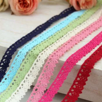 

7 colors 100% cotton lace Vintage Craft Workshop DIY handmade Colourful lace About 12 mm wide 20yard/lot