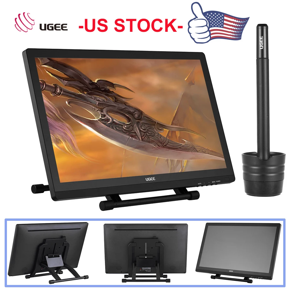 Новый Ugee 2150 21 5 &quot5080LPI 1080P HD графический планшет для рисования экран IPS монитор
