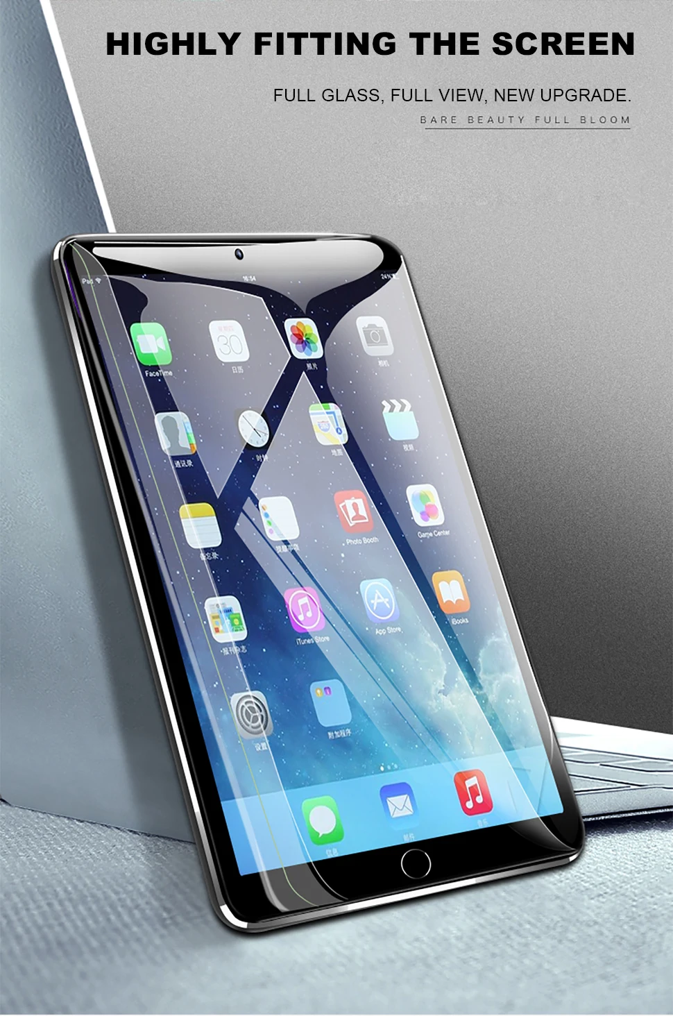 Full Cover Protective Glass For iPad Pro 11 10.5 9.7 2017 2018 Screen Protector For iPad Mini 5 4 Air 3 2 1 2019 Tempered Film (6)
