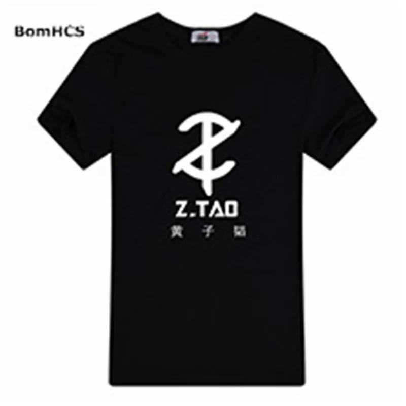 BomHCS Kpop EXO Z. TAO футболка унисекс летняя хлопковая футболка с короткими рукавами Топы поддержка фанатов