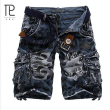 Новые Брендовые мужские свободные шорты-карго Бермуды, мужские летние пляжные повседневные хлопковые шорты с несколькими карманами, мужские короткие штаны для бега размера плюс# c