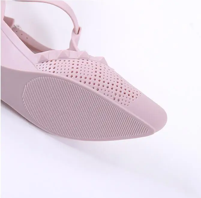 SLHJC/женские прозрачные туфли-лодочки босоножки на танкетке 6 см с острым носком и Т-образным ремешком на высоком каблуке 6 см Повседневная нескользящая обувь
