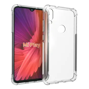 

50pcs/lot For Xiaomi Redmi Note 7 Pro Anti-Shock Thick TPU Cover Armor Transparent Soft TPU Case For Xiaomi Mi Play