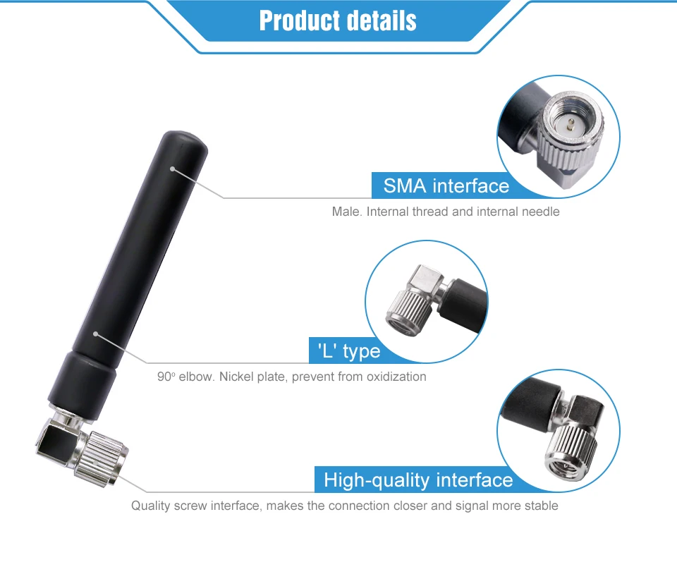 Omnidirectional antenna 2.5dBi 433MHz for communicationsTX433-JWG-7 (2)