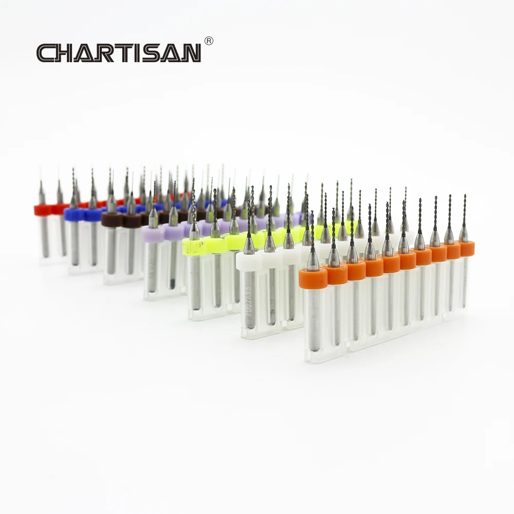 50pcs Carbide Micro Drill Bits 3.175mm x 1.45mm x 12mm CNC PCB Dremel 1//8 Shank