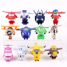 Super Wings Mini Planes font b Toys b font Deformation Airplane Robots Donnie Dizzy Mira Jett