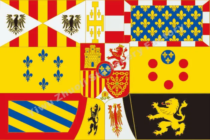 Испанский Королевский флаг 1931-1975 150X90 см(3X5 футов) 120 г 100D полиэстер в Испанию Национальный флаг