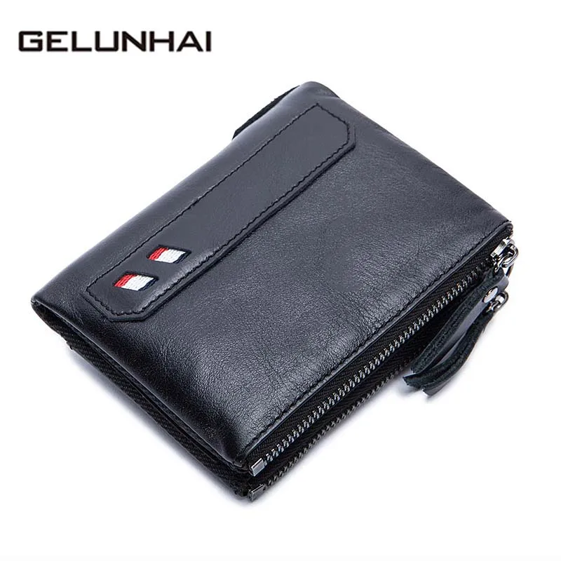 

2019 New Sale Interior Compartment Genuine Leather Men Wallets Short Wallet High Quality Small Purse Male Card Holder 8836