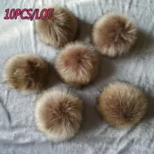 12 см Анти-компресс искусственный полиэстер мех помпон для вязаных шапочки Skullies искусственный мех мяч для сумок брелок аксессуары