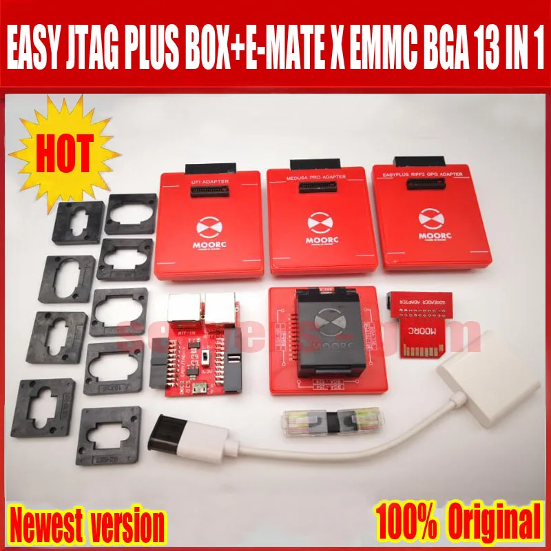 Новейший легкий JTAG plus box+ E-MATE X Emate box EMMC BGA 13 в 1