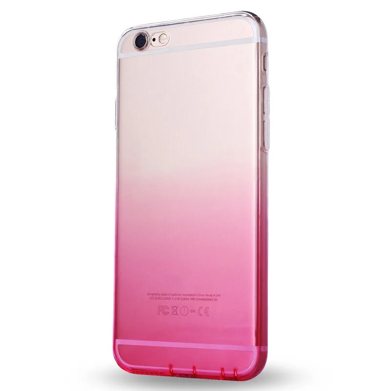 Градиент Цвет чехол для iPhone 7 8 плюс 5 5S SE 6 6s X 10 ультра тонкий мягкий силиконовый