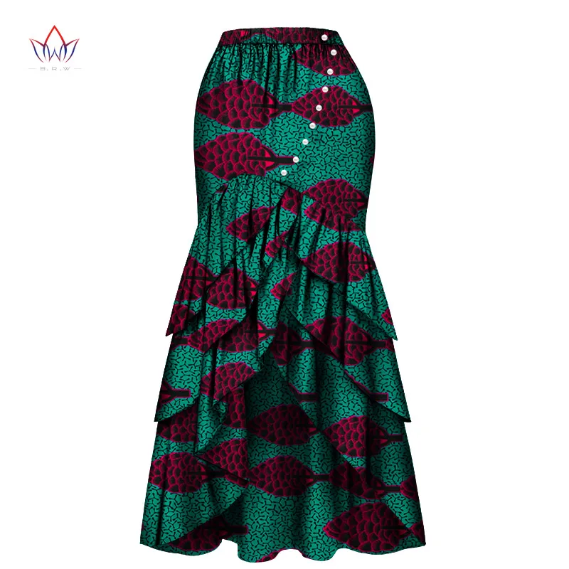 Новые африканские юбки для женщин Длинная юбка макси для женщин большого размера в африканском стиле женская одежда одна деталь женская одежда 4xl натуральный wy4570