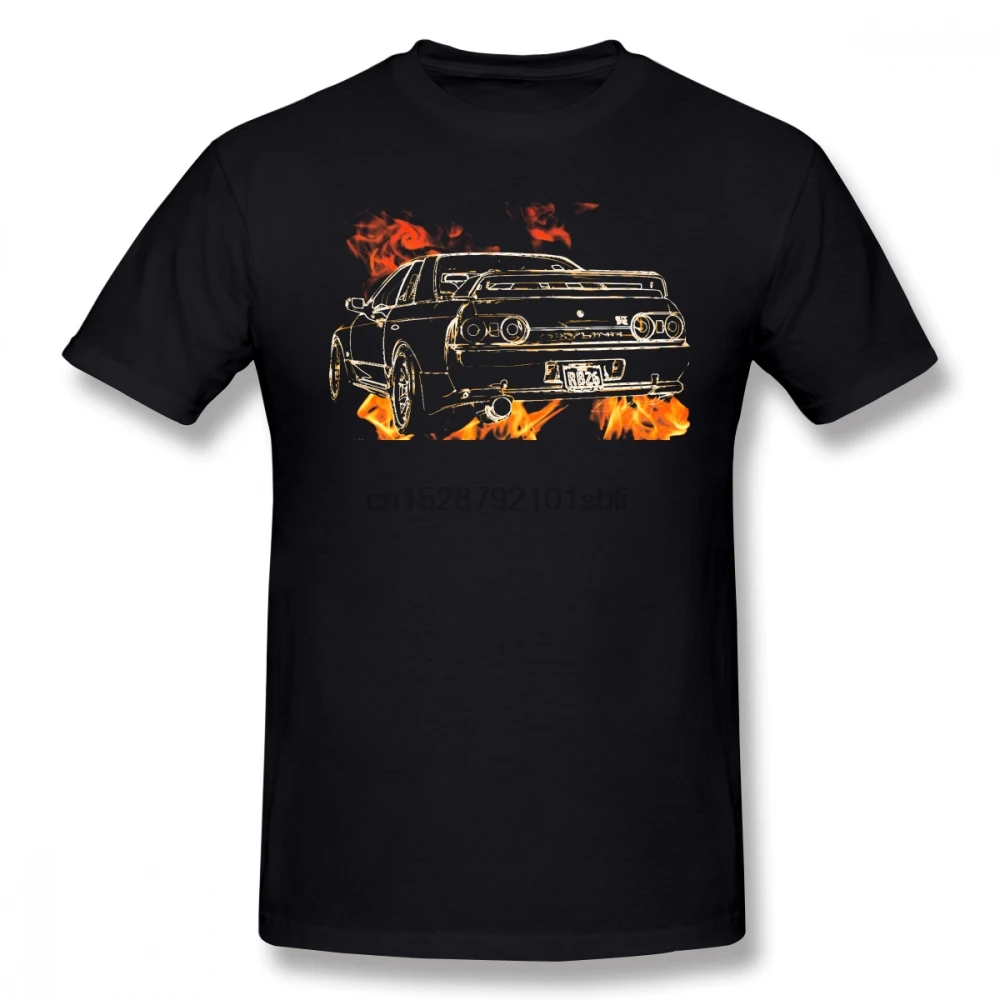 

Skyline T Shirt Nissan Skyline R32 T-Shirt 100 Percent Cotton Plus size Tee Shirt Cute Short-Sleeve Beach Man Print Tshirt