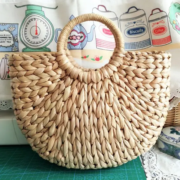 Женская сумка корейский иностранный кукурузной кожи полукруг Арт пляжные сумки путешествия фотографии реквизит соломенная сумка луна