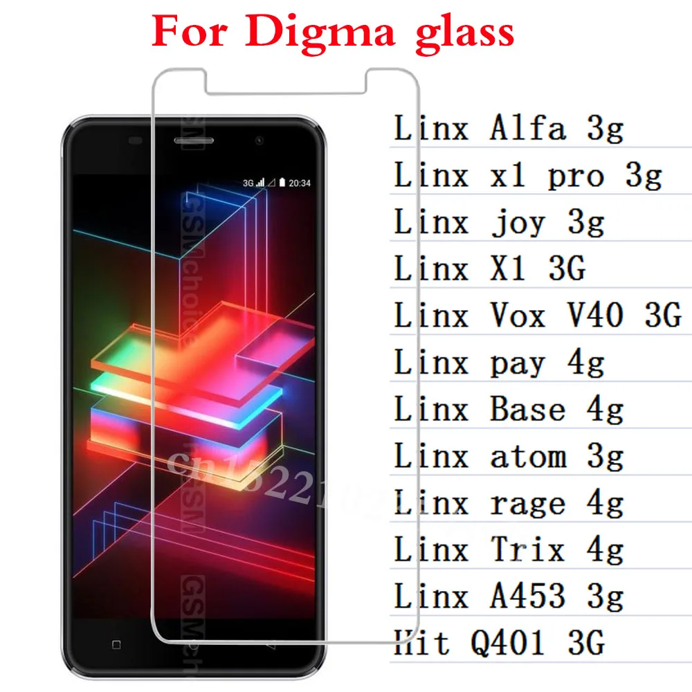 

Tempered Glass for Digma Linx Alfa x1 pro joy X1 atom A453 Hit Q401 Vox V40 3gTrix rage Base pay 4g Screen Protector Film >
