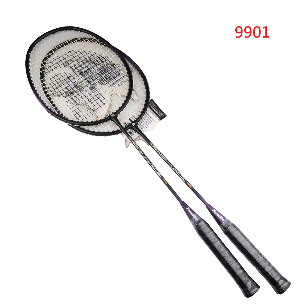 Flexible A Pair of Badminton Racket with Bag Men Women Sports Training