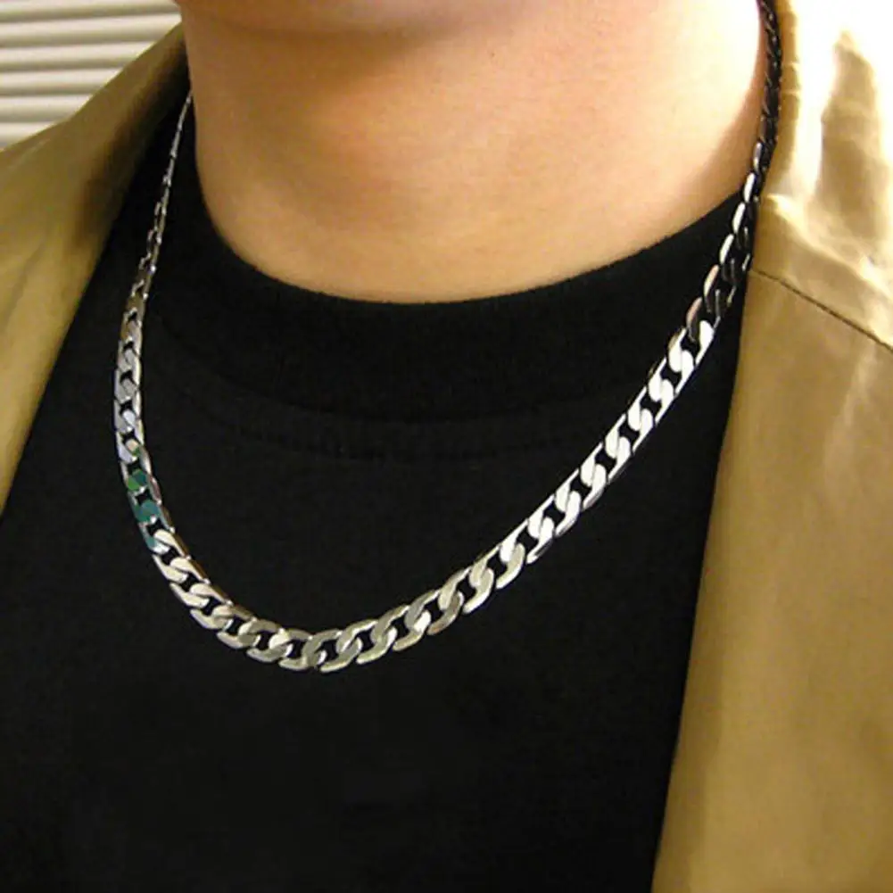 

Men Twist Oblate Wide Chain Necklace Party Jewelry Birthday Gift
