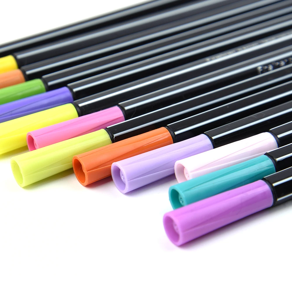 24 Вт, 30 Вт, 36 Цвет гелевая ручка тонколинейная ручка для рисования чернила на водной основе неоновые эскизный чертёж Цветной ручки рисовать тонкие школьные канцелярские принадлежности