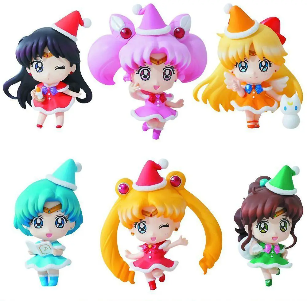 Sailor Moon Petit Chara Рождество специальный набор из 10 ограниченная фигурка игрушки - Цвет: loose