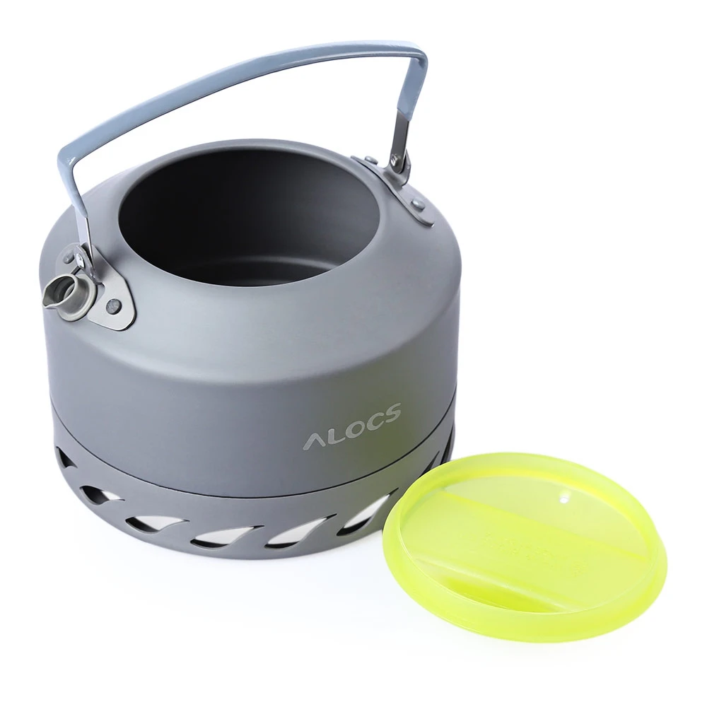 CW K07 0.9L Aluminum Alloy Camping Picnic Coffee Water Kettle Gathered energy Windproof Portable