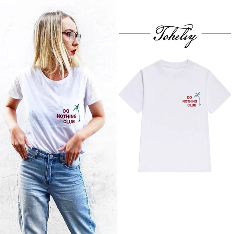 

2018 Bts Tops Women fashion nothing club printing loose short sleeve t-shirt female summer