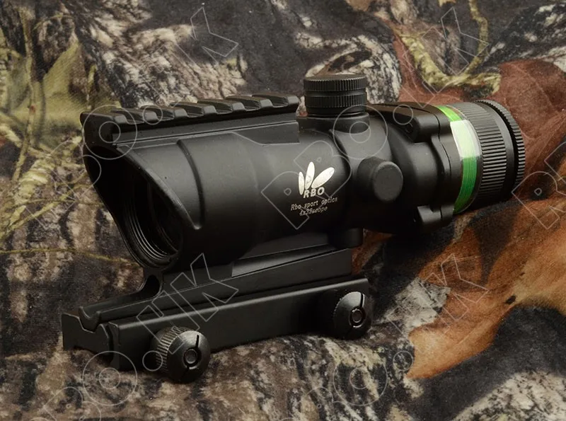 Тактический стиль зеленый оптического волокна 4x32 стиль водонепроницаемый противоударный прицел охота стрельба M9430